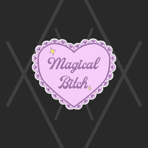 "Magical Bitch" Heart Holographic Sticker